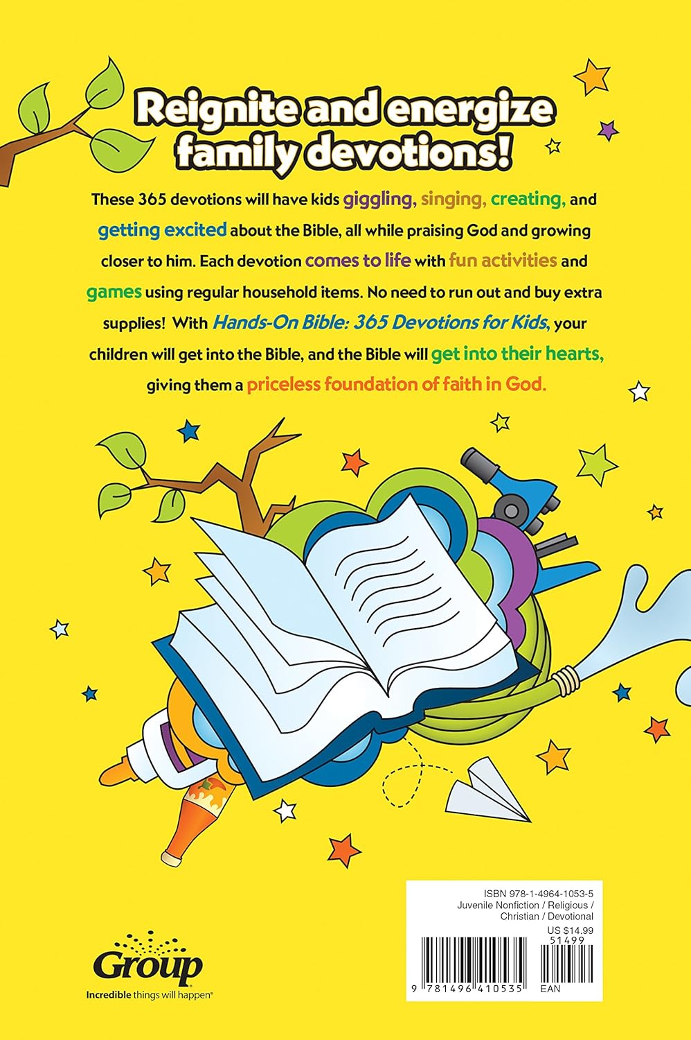 Hands-On Bible 365 Devotions for Kids: Faith-Filled Activities for Families