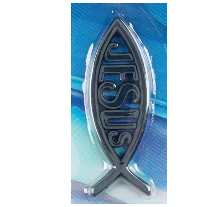 Auto Emblem Fish /Jesus, Small, Silver