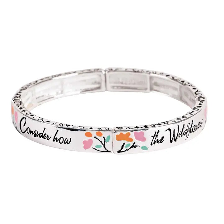 Bracelet Colorful Wildflower Faith Tile