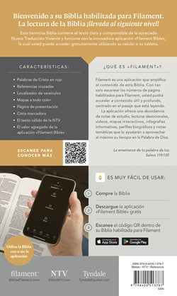 Biblia ultrafina NTV, con Filament, LeatherLike, Indexed, Brown, Red Letter