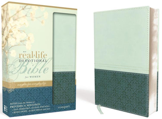 NIV, Real-Life Devotional Bible for Women, Compact, Leathersoft, Teal