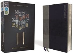 NIV, Teen Study Bible, Leathersoft, Blue/Gray, Comfort Print