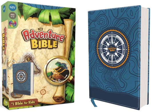 NIV Adventure Bible (Full Color)-Blue Leathersoft