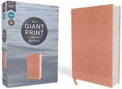 NIrV, Giant Print Compact Bible, Leathersoft, Peach, Comfort Print