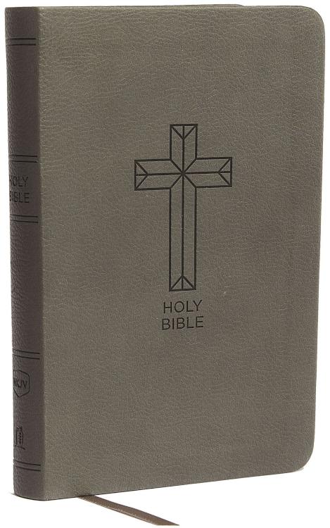 NKJV Value Compact Thinline Bible, Imitation Leather, Charcoal