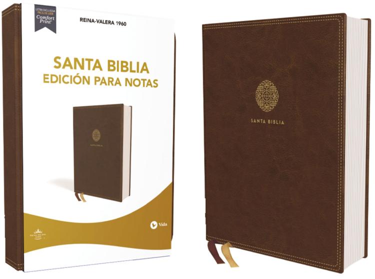 RVR60, Santa Biblia, Edición para Notas, Leathersoft, Café