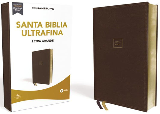 RVR60, Santa Biblia, Ultrafina, Letra Grande, Leathersoft, Café, Palabras de Jesús en Rojo, Comfort Print (Spanish Edition)