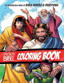The Action Bible Coloring Book: 55 Reproducible Pages of Bible Heroes & Devotions