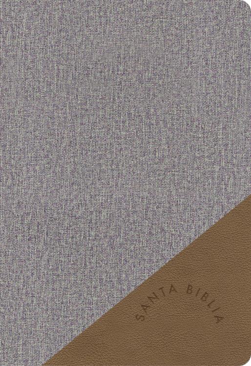 RVR 1960 Biblia Letra Grande Tamaño Manual, gris y marrón, símil piel (Hand Size Giant Print Bible, Gray & Brown)