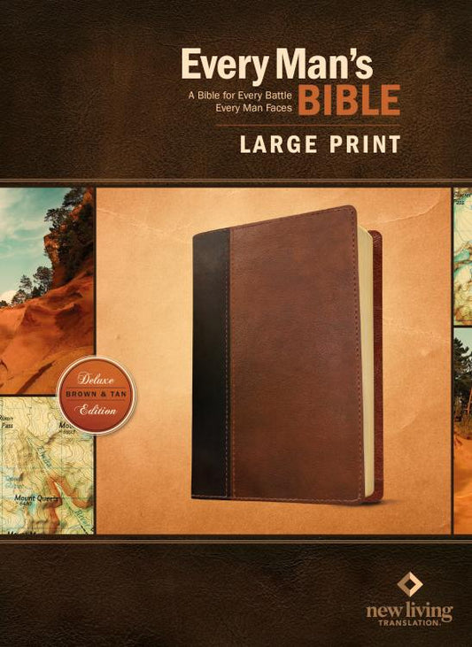 NLT Every Man's Bible/Large Print-Brown/Tan TuTone