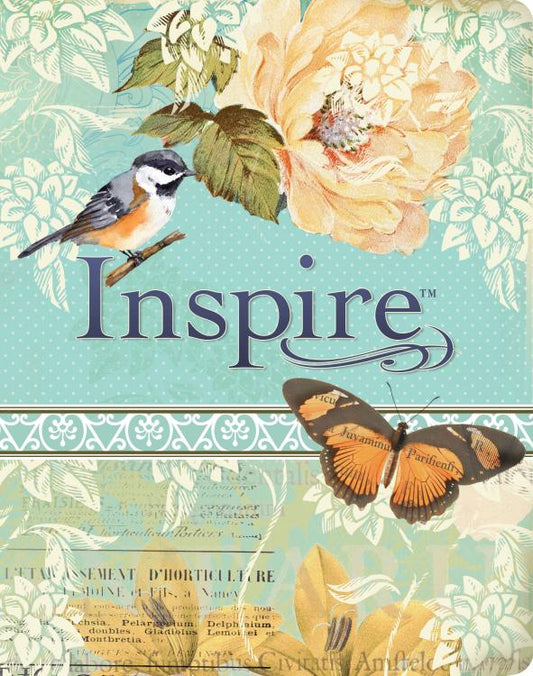Tyndale NLT Inspire Bible, The Bible for Creative Journaling, Vintage Blue/Cream