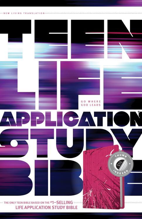 NLT Teen Life Application Study Bible, Pink Fields Indexed Leatherlike