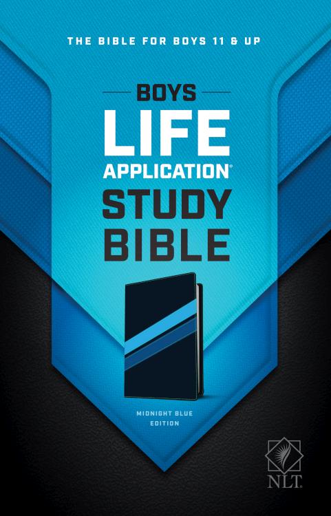 NLT Boys Life Application Study Bible, LeatherLike, Midnight/Blue