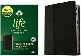 NLT Life Application Study Bible, Third Edition (LeatherLike, Black/Onyx, Indexed, Red Letter)