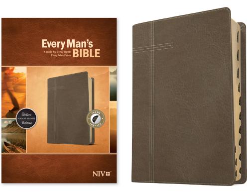 Every Man's Bible NIV (LeatherLike, Pursuit Granite, Indexed), LeatherLike, Pursuit Granite, With thumb index