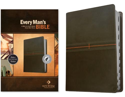 Every Man's Bible NLT (LeatherLike, East–West Grey, Indexed)