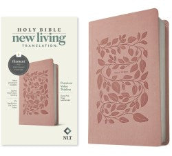 NLT Premium Value Thinline Bible, Filament Enabled (LeatherLike, Dusty Pink Vines)