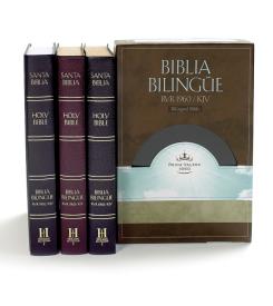 Biblia Bilingue RVR 1960-KJV, Piel Fab. Negro / RVR 1960-KJV Bilingual Bible, Bon. Leather Black
