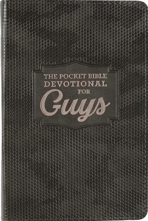 Pocket Bible Devotional for Guys Faux  Leather