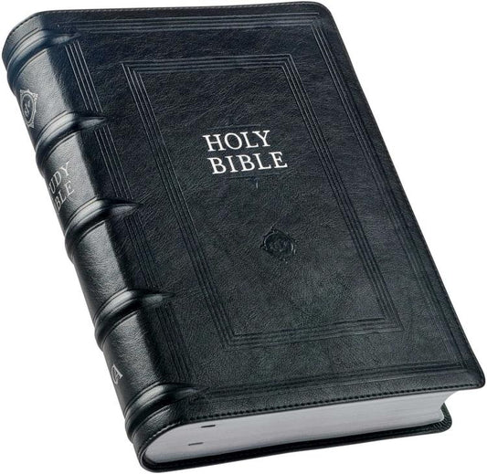 Black Faux Leather King James Study Bible with Thumb Index