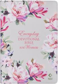 Devotional Bible NLT for Women Faux Leather, Floral