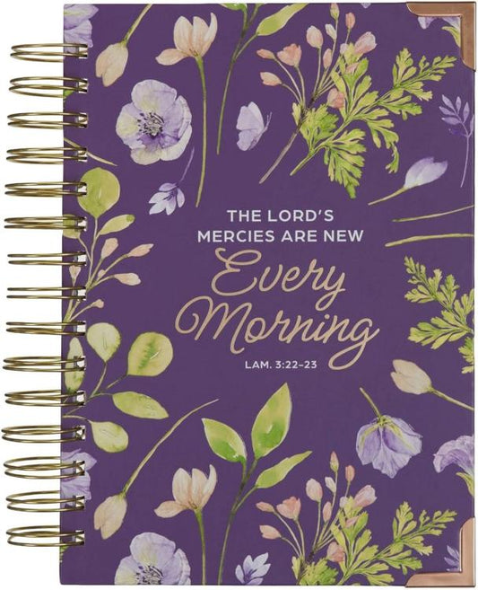 New Mercies Every Morning Purple Floral Wirebound Journal 
