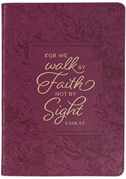 Walk by Faith Floral Berry Faux Leather Classic Journal