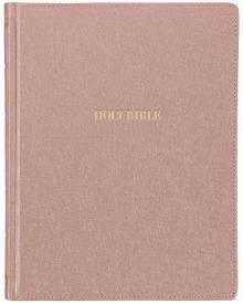 Rose Gold Faux Leather Hardcover Large Print KJV Note-taking Bible