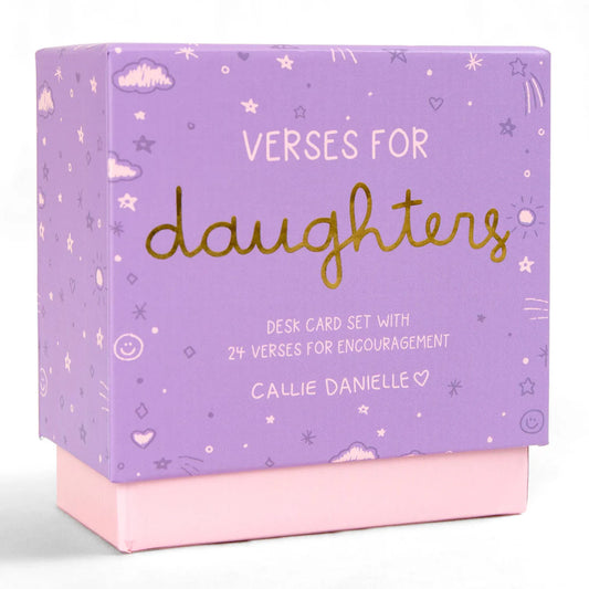 Verses For Daughters – Bible Verse Card Set with Display Stand