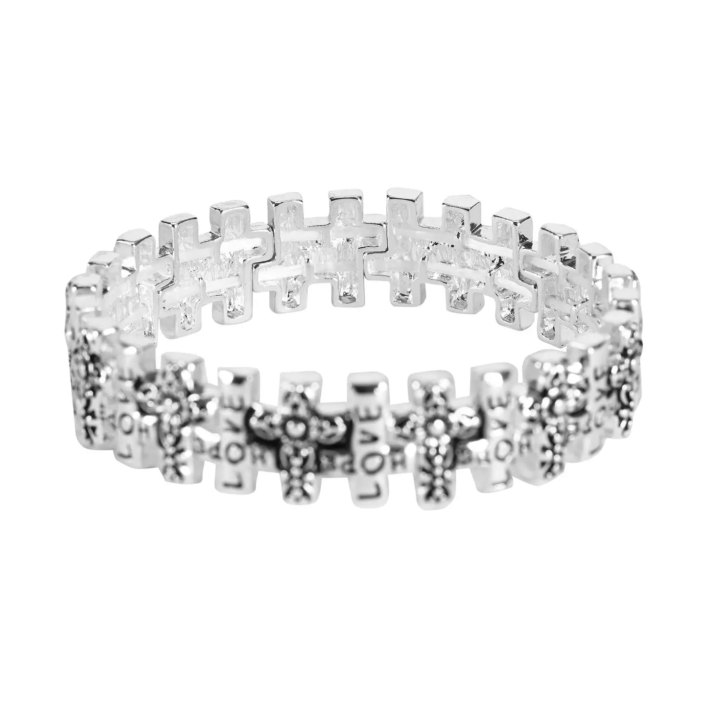 Stretch Bracelet Love/Hope Cross