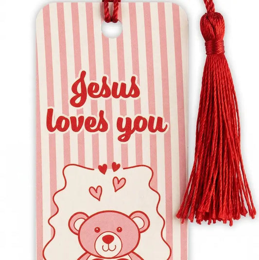 Tassel Bookmark Jesus Loves Beary Much