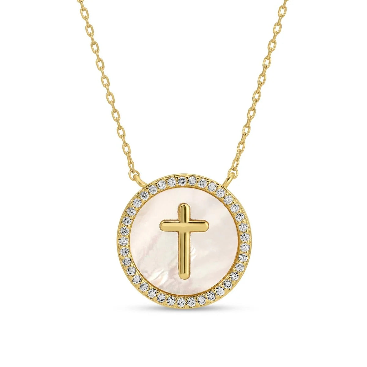 Shimmer & Shine Cross Accented Necklace