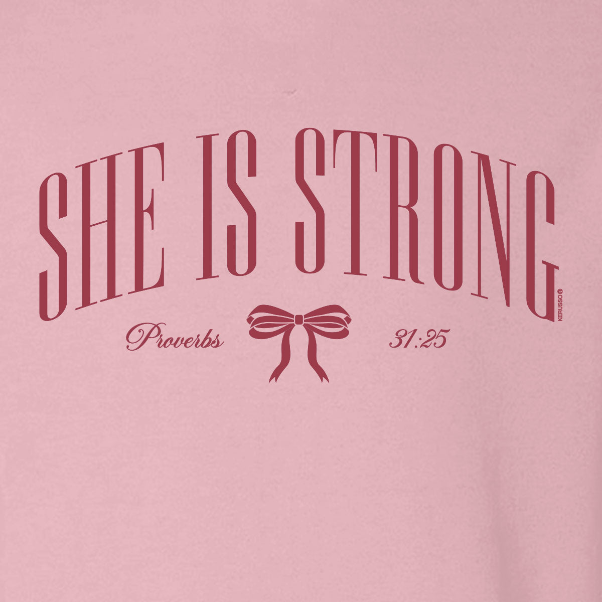 Womens Sweatshirt- She Is Strong Bow