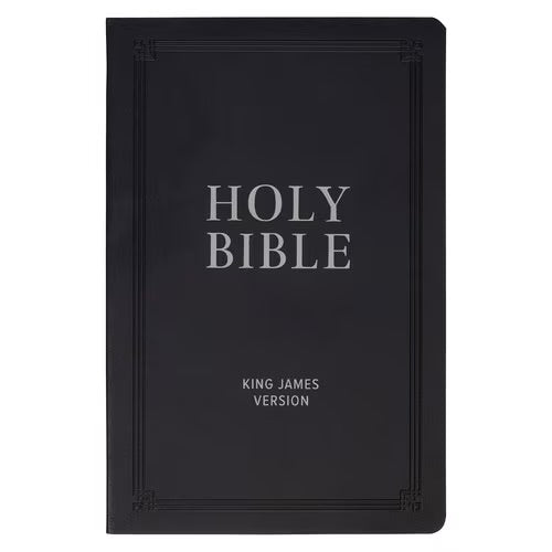 Black Faux Leather King James Version Gift Bible