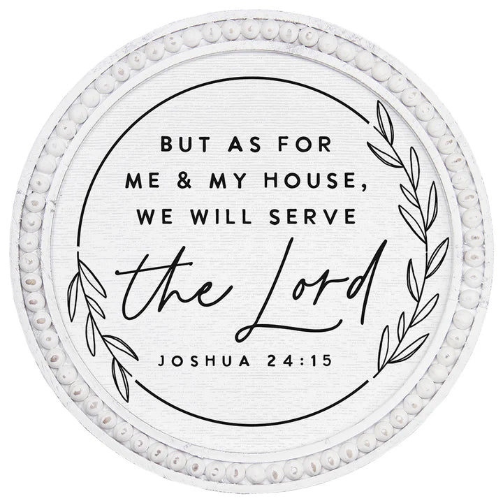 As For Me & My House - Beaded Art Round