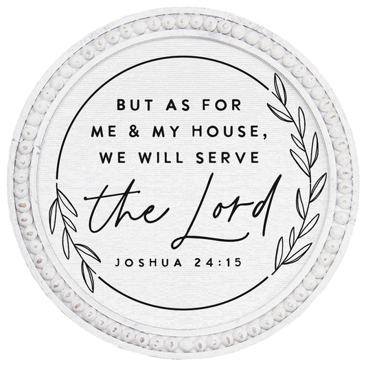 As For Me & My House - Beaded Art Round