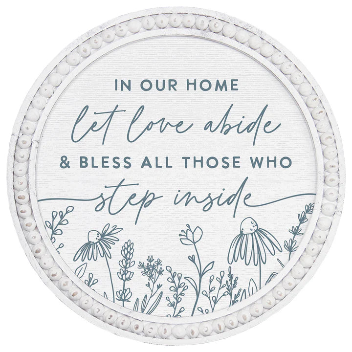 Let Love Abide- Beaded Art Round