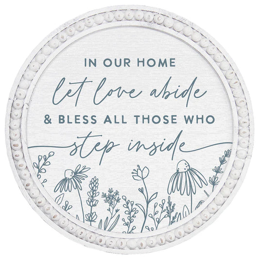 Let Love Abide- Beaded Art Round