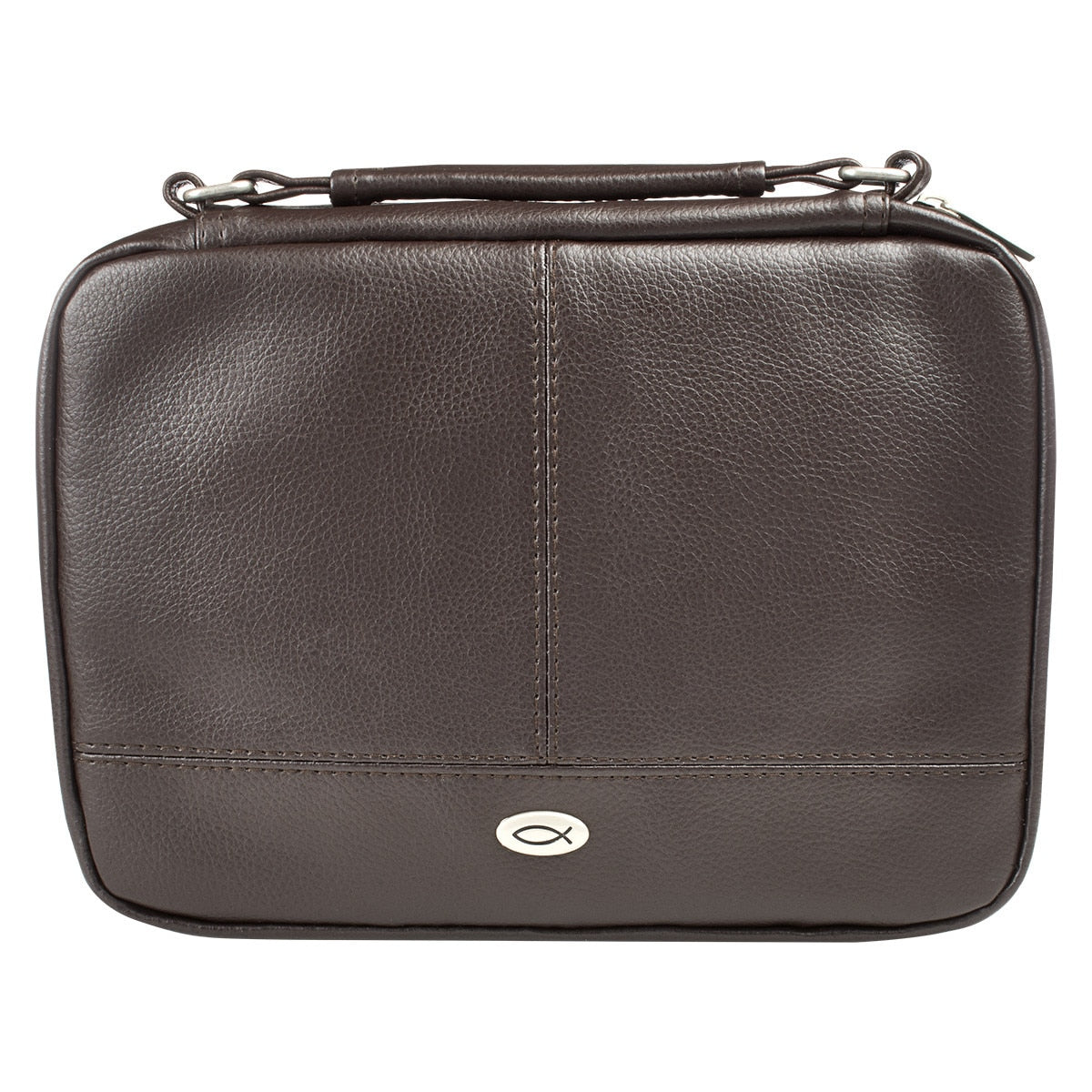 Two-fold Brown Faux Leather Organizer Bible Cover