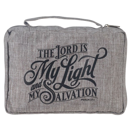 My Light and Salvation Gray Value Bible Cover, Medium
