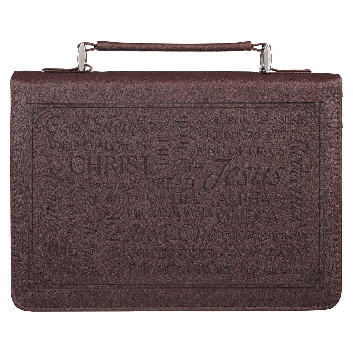 Bible Cover Classic Brown Names of Jesus Isa. 9:6 Large
