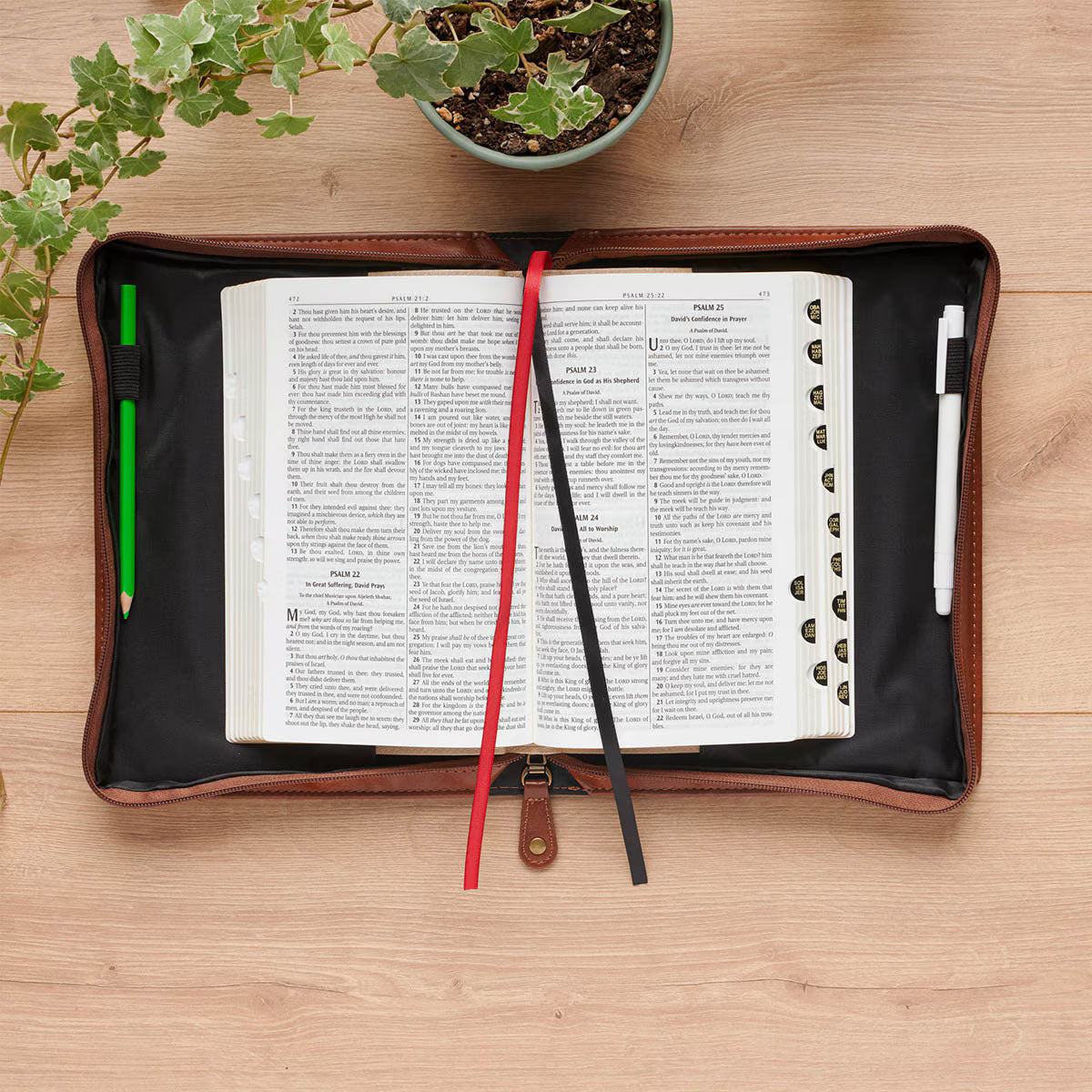 Stand Firm Espresso and Honey-brown Faux Leather Classic Bible Cover - 1 Corinthians 16:13, Large