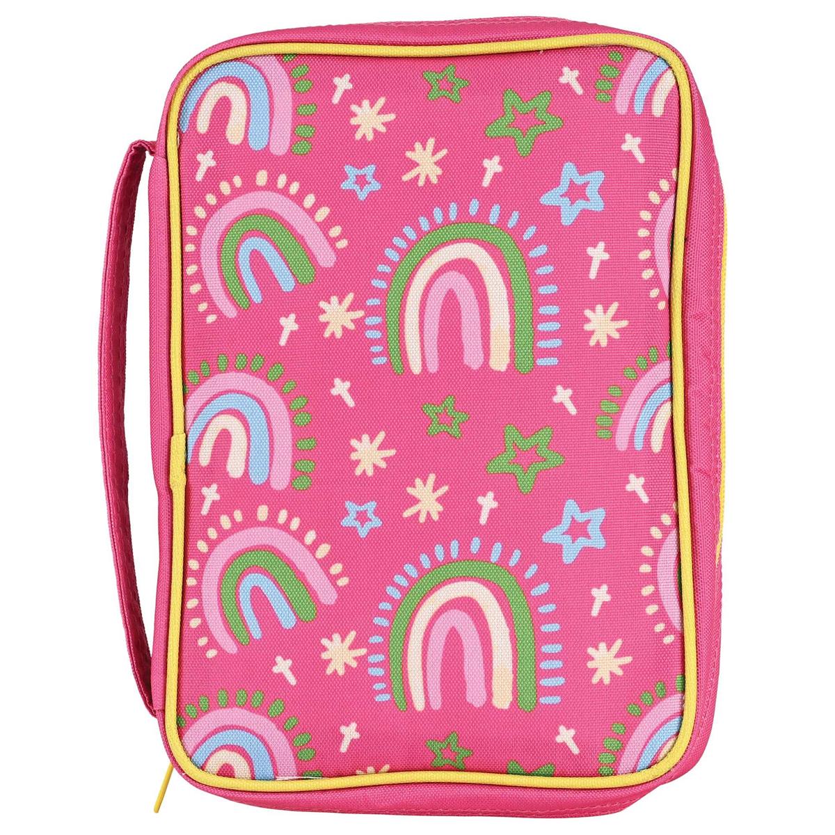 Kids Bible Cover Pink Rainbow I Can Do