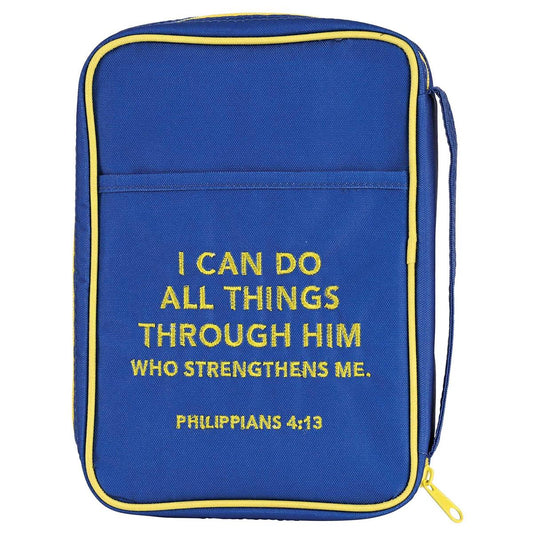 Kids Bible Cover Blue I Can Do All