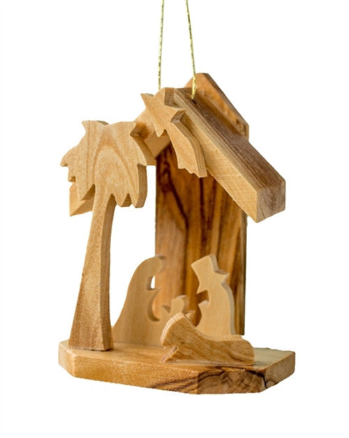 Mini Grotto With Holy Family And Palm - 2.5"