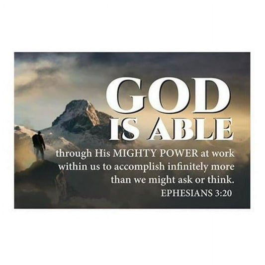 God is Able- Pass It On Message Card, 3 x 2 in.