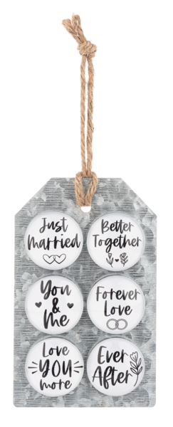 Wedding Magnet Black & White (6 pc. set)