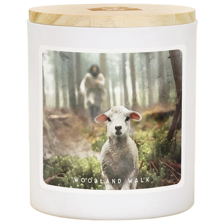 Candle-Jesus Rescuing Lamb -Woodland Walk