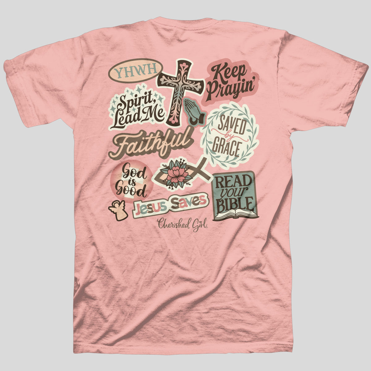 Cherished Girl Womens T-Shirt Stickers