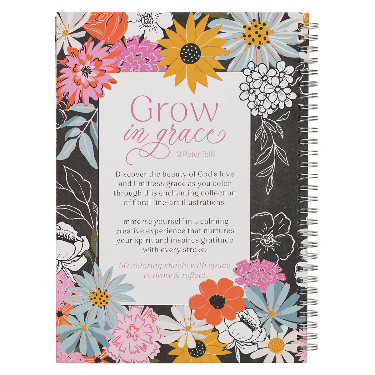 Grow in Grace Spiral Coloring Book - 2 Peter 3:18